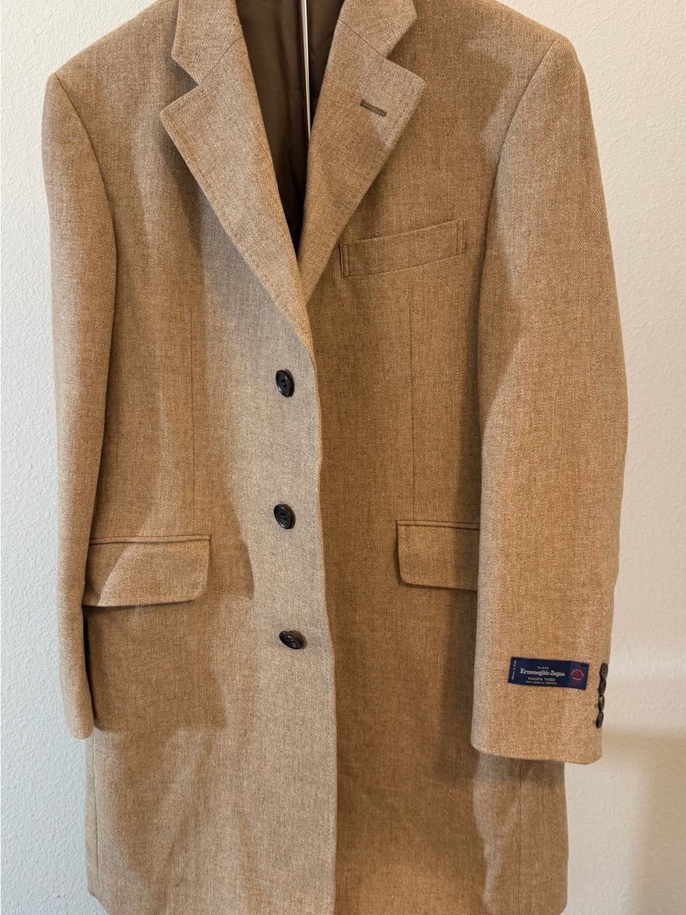 Ermenegildo Zegna Huacaya Tweed Overcoat | Wool Alpaca Cashmere | Italy